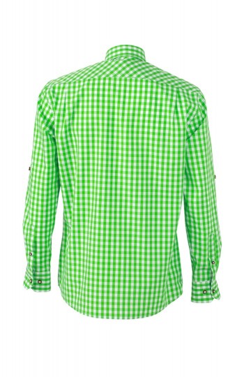 JN638 Men's Traditional Shirt groen wit achter