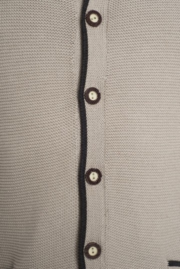 JN640 Men's Traditional gebreide jacket detail1