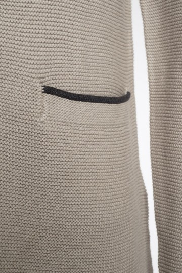JN640 Men's Traditional gebreide jacket detail2