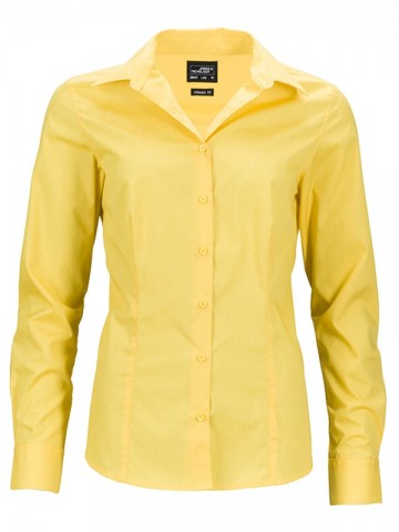JN641 Ladies Business Shirt LS geel