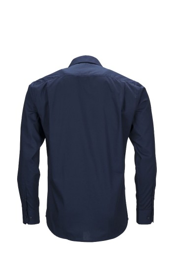 JN642 Men's Business Shirt LS marineblauw rug
