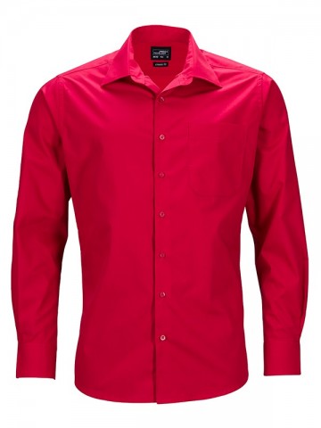 JN642 Men's Business Shirt LS rood