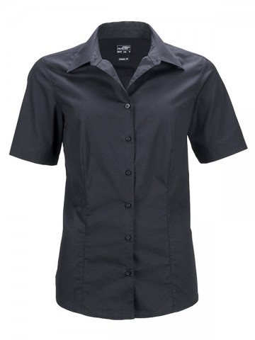 JN643 Ladies Business Shirt SS zwart
