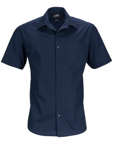JN644 Men's Business Shirt SS marineblauw