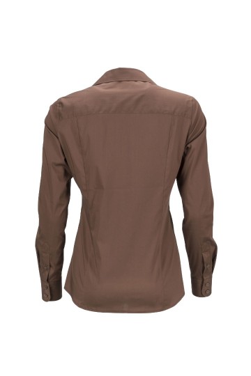 JN645 Ladies Shirt Slim Fit bruin rug