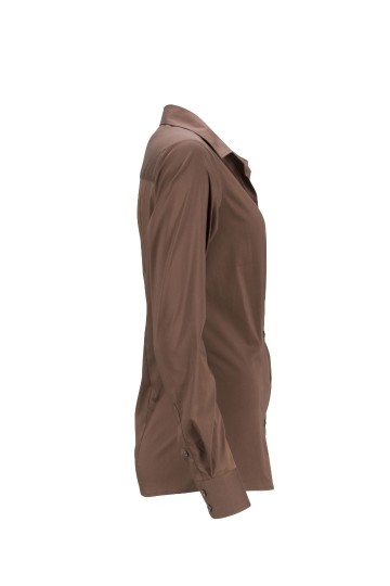 JN645 Ladies Shirt Slim Fit bruin zij