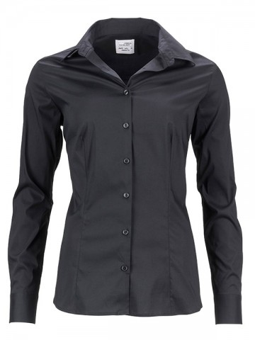 JN645 Ladies Shirt Slim Fit zwart