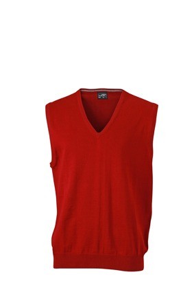 JN657 Men's V-Neck Pullunder bordeauxrood