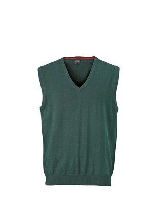 JN657 Men's V-Neck Pullunder bosgroen