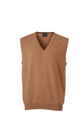 JN657 Men's V-Neck Pullunder camel