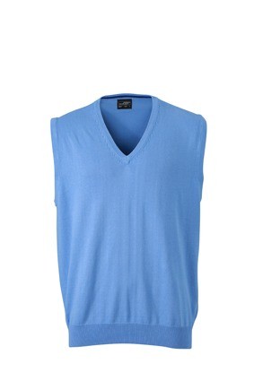 JN657 Men's V-Neck Pullunder gletsjerblauw