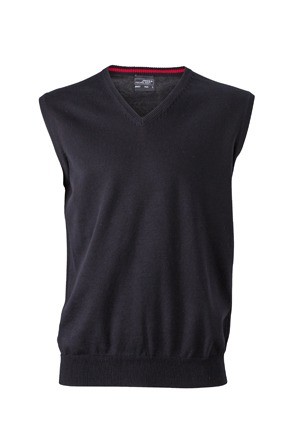 JN657 Men's V-Neck Pullunder zwart