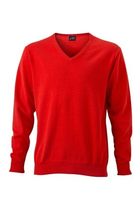 JN659 Men's V-Neck pullover donkeroranje