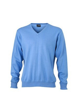 JN659 Men's V-Neck pullover gletsjerblauw