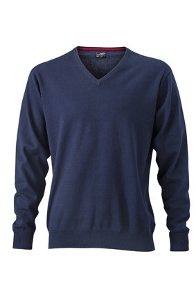 JN659 Men's V-Neck pullover marineblauw