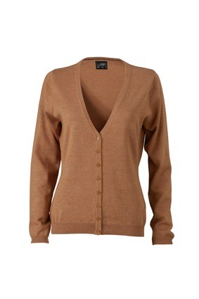 JN660 Ladies V-Neck Cardigan (vest) camel
