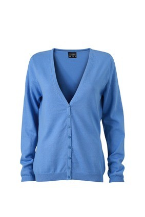 JN660 Ladies V-Neck Cardigan (vest) gletsjerblauw
