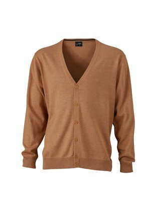 JN661 Men's V-Neck Cardigan (vest) camel