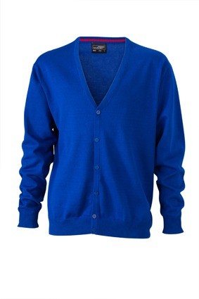 JN661 Men's V-Neck Cardigan (vest) koningsblauw