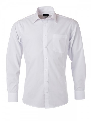 JN678 Men's Poplin Shirt LS wit