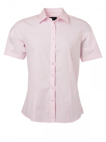 JN Ladies Poplin Shirt SS JN679 lichtrose