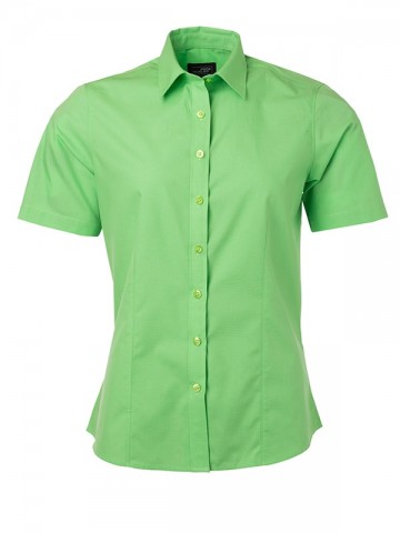 JN Ladies Poplin Shirt SS JN679limoengroen