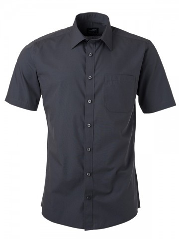 JN Men's Poplin Shirt SS JN680 carbon