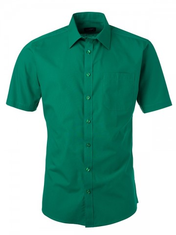 JN Men's Poplin Shirt SS JN680 iersgroen