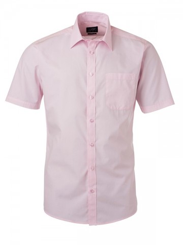 JN Men's Poplin Shirt SS JN680 lichtrose