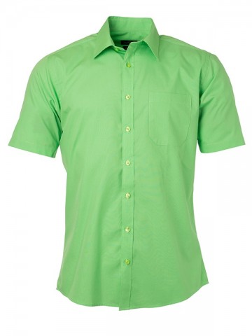 JN Men's Poplin Shirt SS JN680 limoengroen