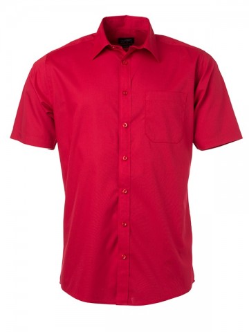 JN Men's Poplin Shirt SS JN680 rood