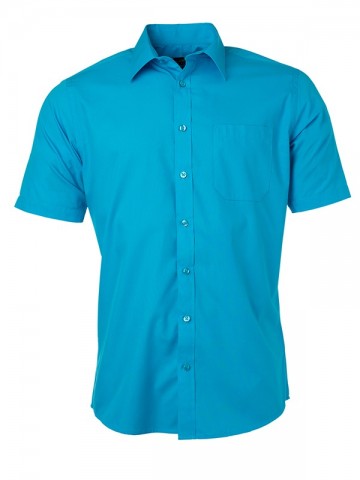 JN Men's Poplin Shirt SS JN680 turkoois