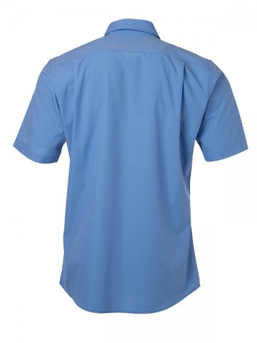 JN Men's Poplin Shirt SS JN680 waterblauw achter