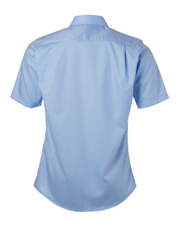 JN684 Men's Micro Twill shirt SS lichtblauw rug