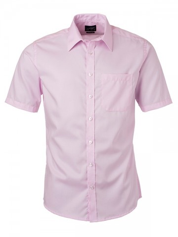 JN684 Men's Micro Twill shirt SS lichtrose
