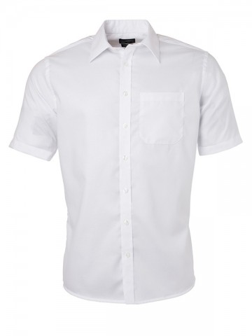 JN684 Men's Micro Twill shirt SS wit