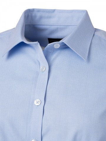 JN Ladies Heringbone Shirt LS JN689 detail