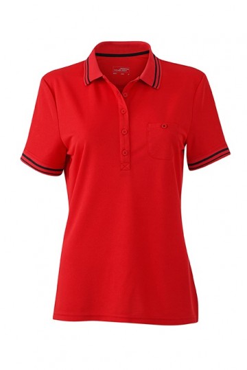 JN Ladies Polo JN701 rood zwart