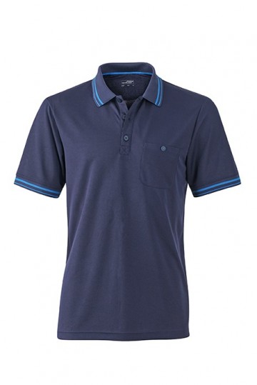 JN Men's Polo JN702 marineblauw waterblauw