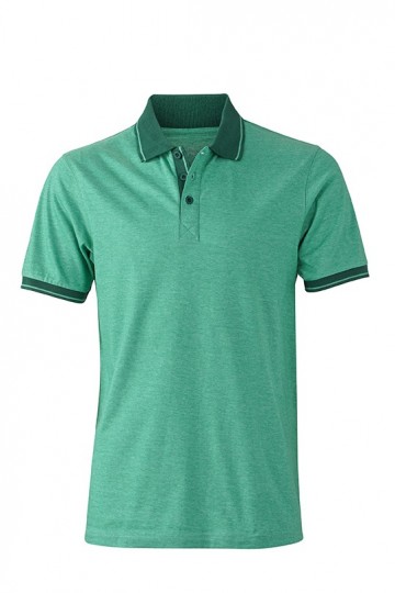JN Men's Heather Polo JN706 groenmelange donkergroen