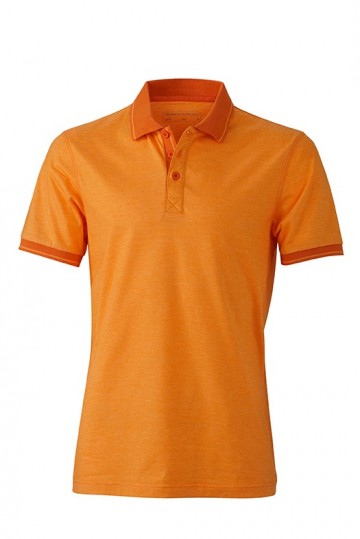 JN Men's Heather Polo JN706 oranjemelange donkeroranje