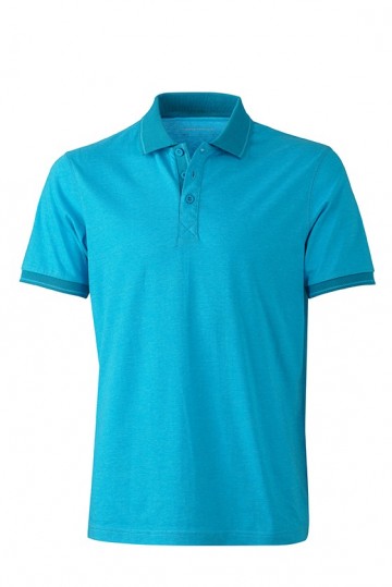 JN Men's Heather Polo JN706 turkooisemelange turkooise