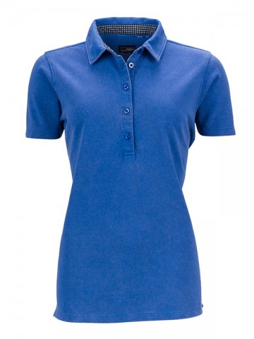 JN Ladies polo JN711 koningsblauw marineblauwwit