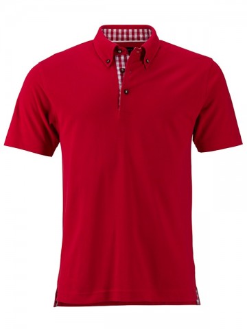 JN Men's Traditional Polo JN716 rood rood wit