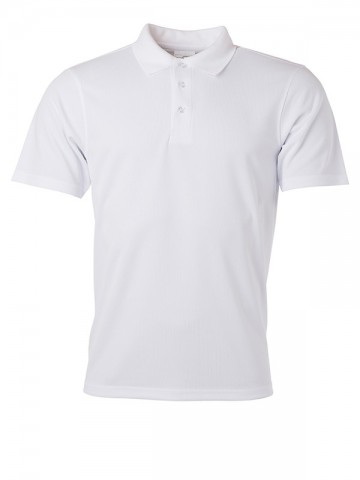 JN Men's Active polo JN720 wit