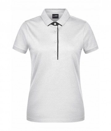 JN Ladies Polo Single Stripe JN725 wit zwart