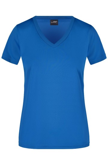 JN Ladies Active T-Shirt met V-hals JN735 koningsblauw