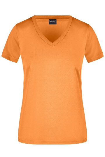 JN Ladies Active T-Shirt met V-hals JN735 oranje