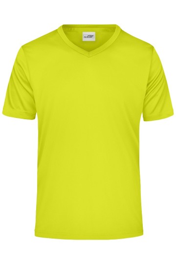 JN Men's Active T-Shirt met V-hals JN736 chemischgeel