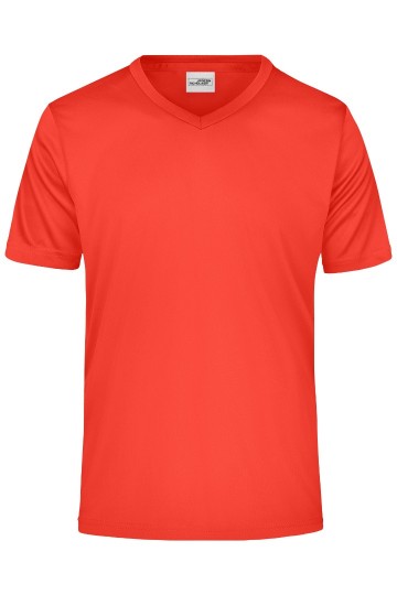 JN Men's Active T-Shirt met V-hals JN736 grenadinerood